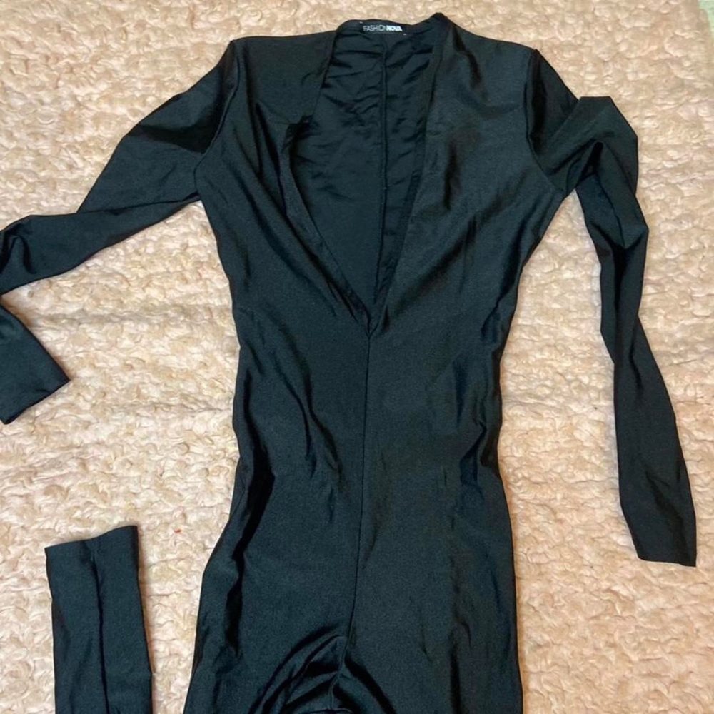Deep V neck bodysuit